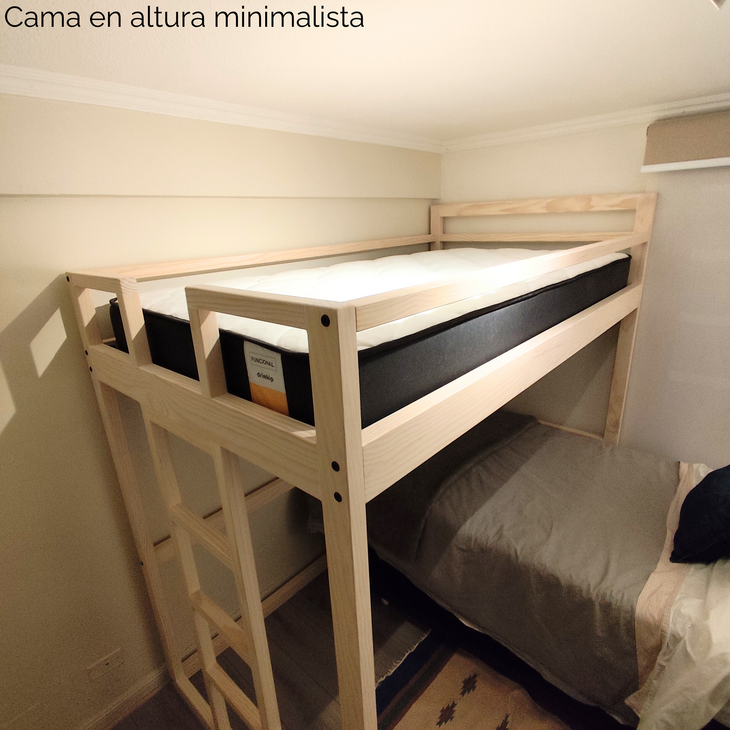 Cama en Altura Minimalista