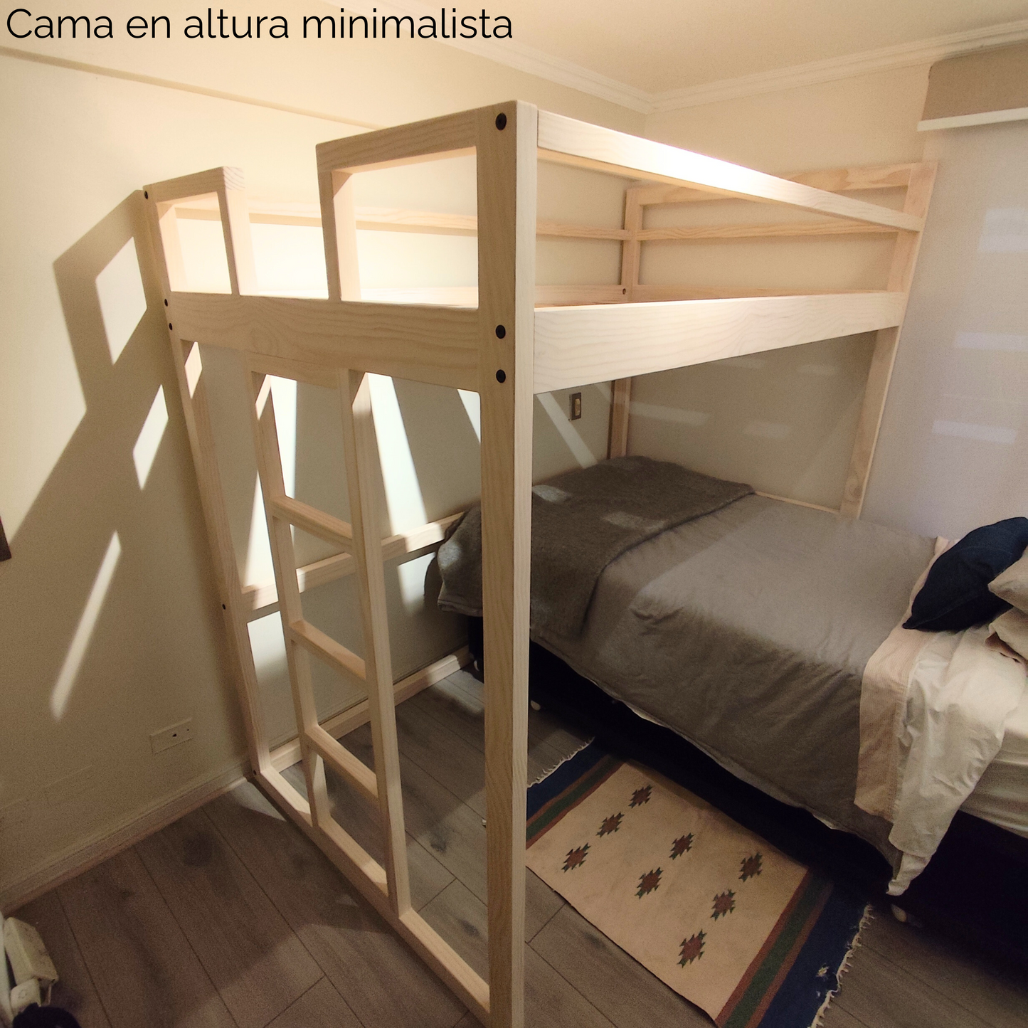 Cama en Altura Minimalista