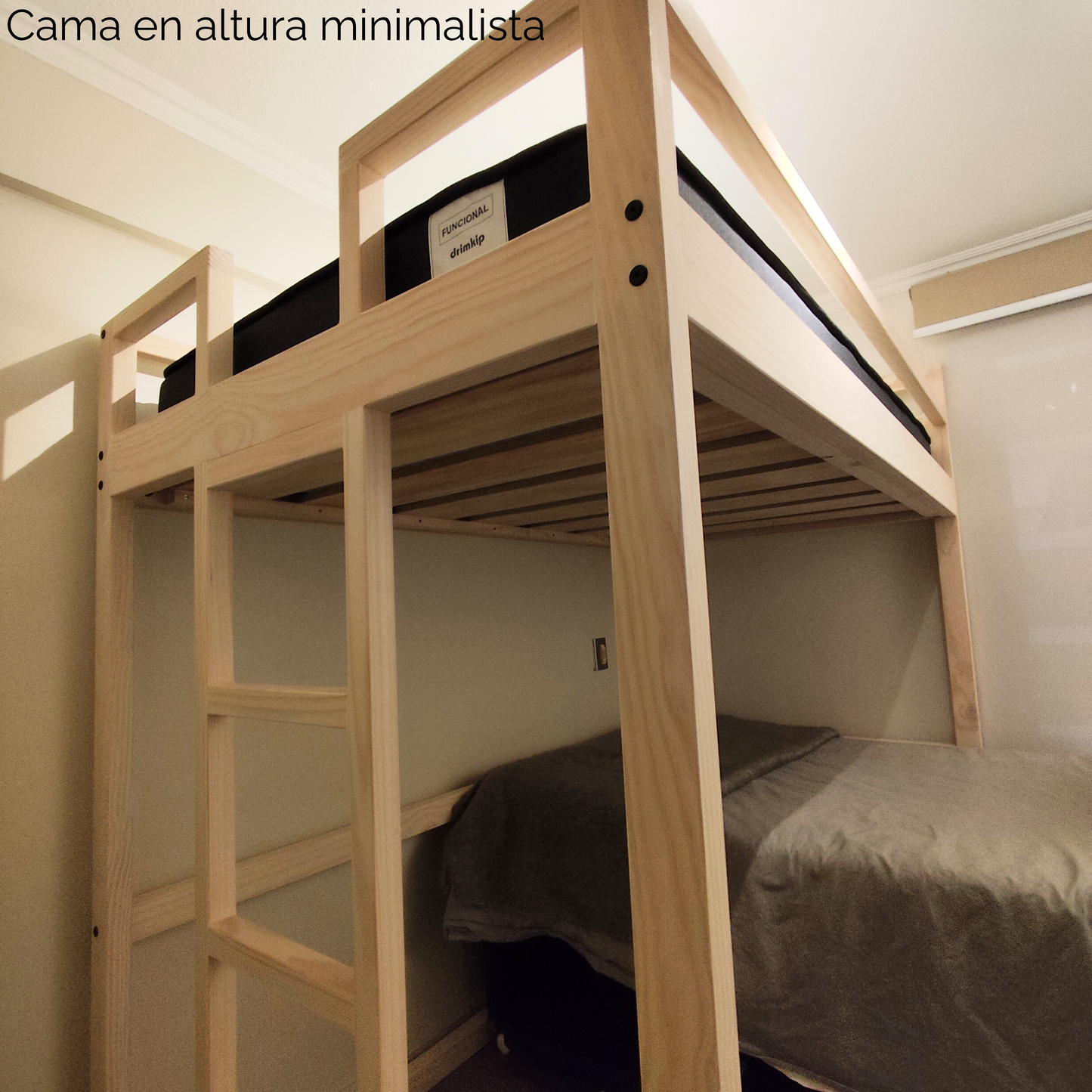 Cama en Altura Minimalista