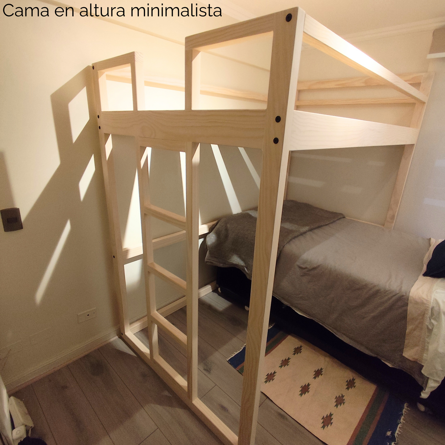 Cama en Altura Minimalista