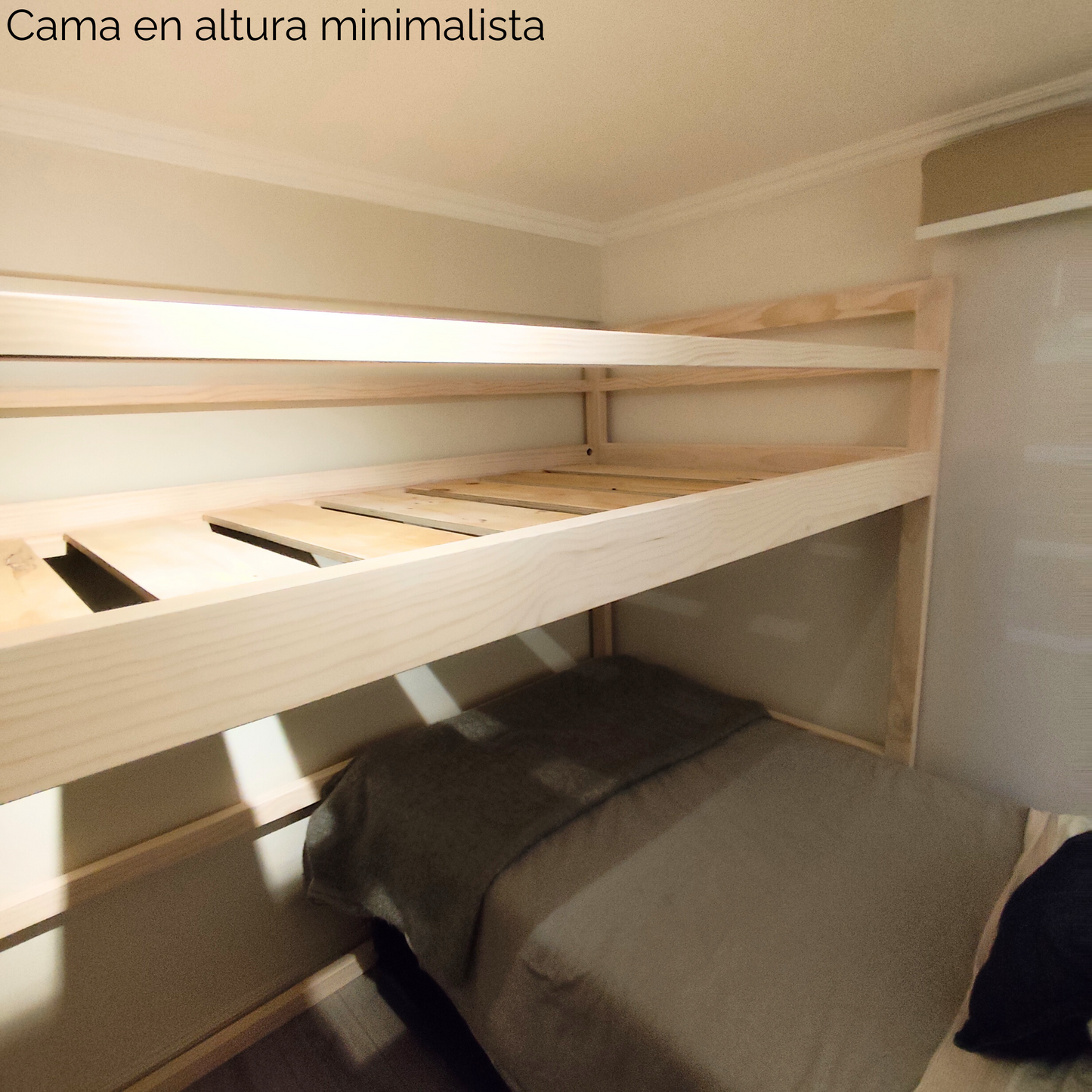 Cama en Altura Minimalista