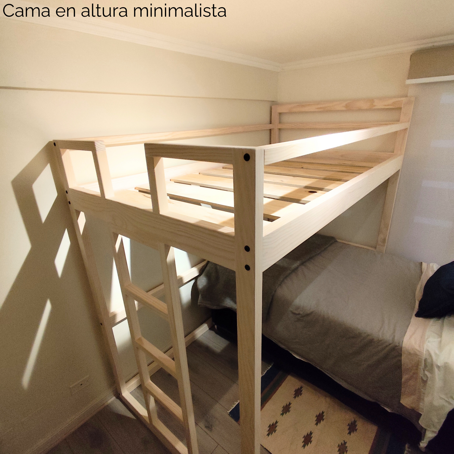 Cama en Altura Minimalista