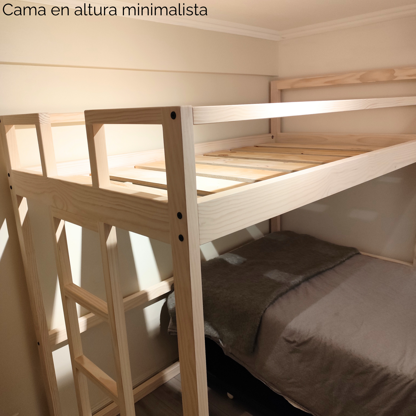 Cama en Altura Minimalista