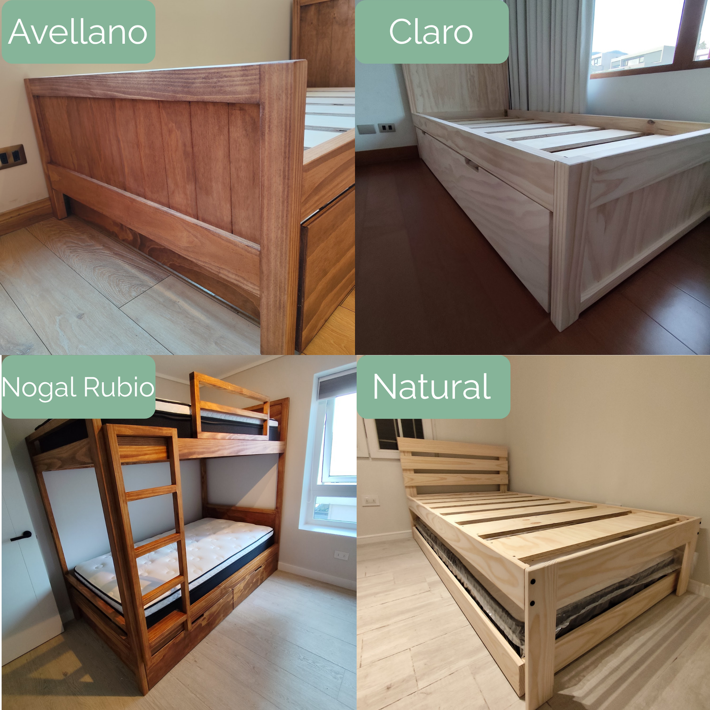 Cama en altura con escritorio y closet