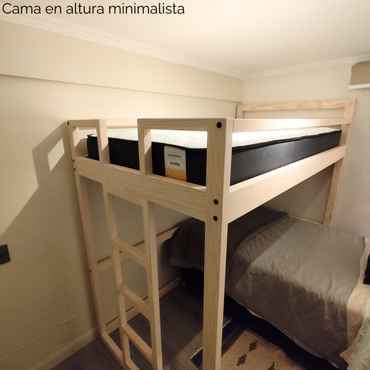 Cama en Altura Minimalista